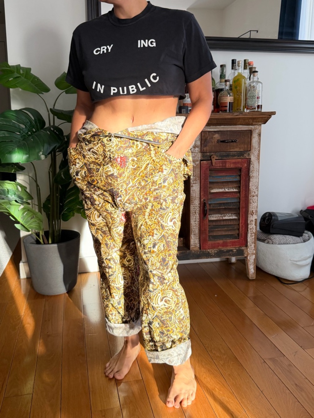 Women's Printed GOLD JEWELRY Jumpsuit - Picture 3 of 4